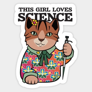 This Girl Loves Science Sticker